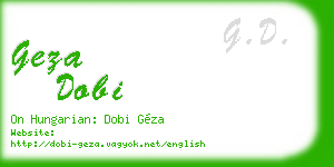 geza dobi business card